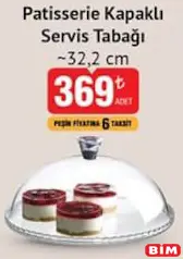PAŞABAHÇE PATİSSERİE KAPAKLI SERVİS TABAĞI